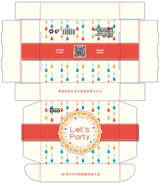 包装盒礼品翻盖盒展开刀板图