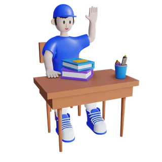 开学开学季3d模型学生人物免扣元素 