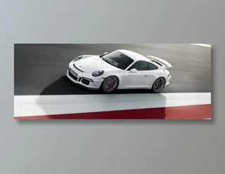 白色保时捷赛车摄影图
