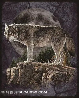 高清版画手绘狼 高清版画手绘狼