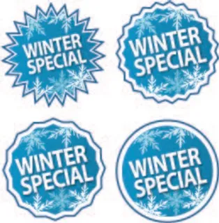 免抠冬季促销标签