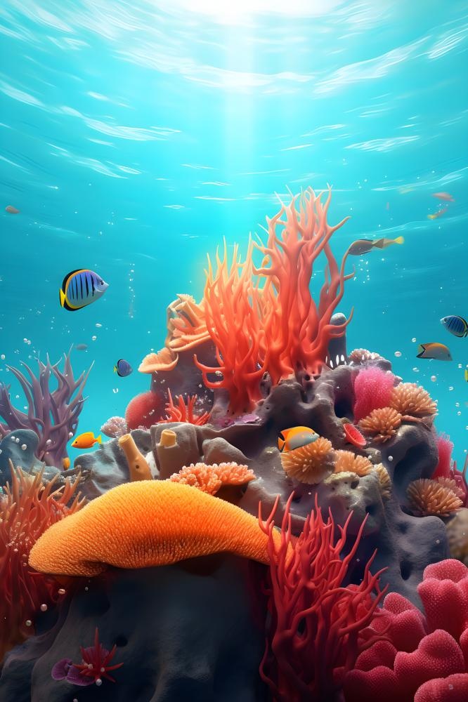 海洋生物海面阳光(2400x3600)