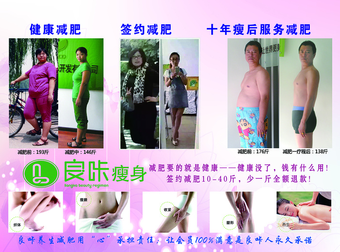 良咔养生减肥60 90对照表 (1)psd模版下载