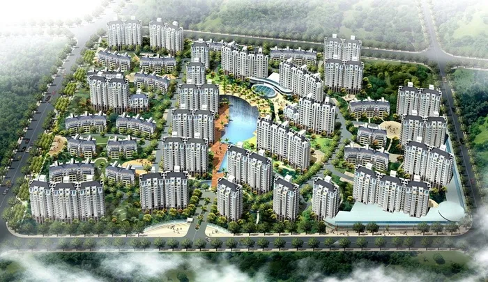 高层楼群设计鸟瞰图