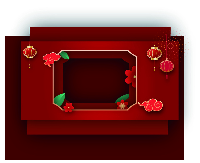 中式古典国潮来袭海报展板宣传背景图PSD设计PS模板素材