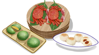 清明节海报设计插图卡通青团素材图片元素png透明背景