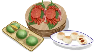 清明节海报设计插图卡通青团素材图片元素png透明背景