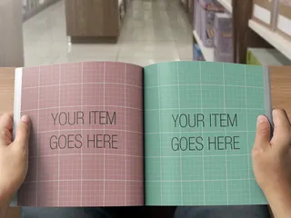 简约画册样机展示效果