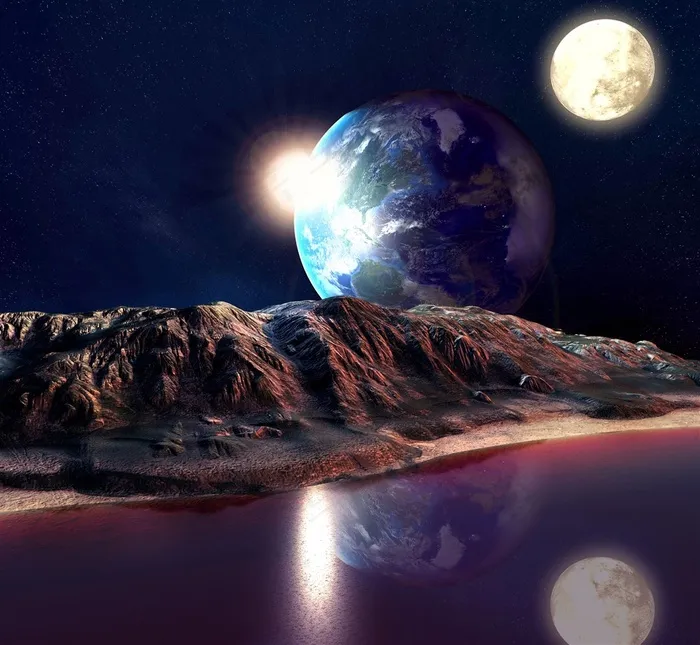 行星地貌奇观高清图片