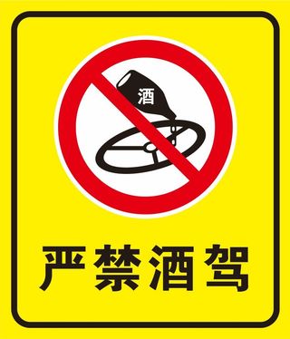矢量严禁酒驾导视牌