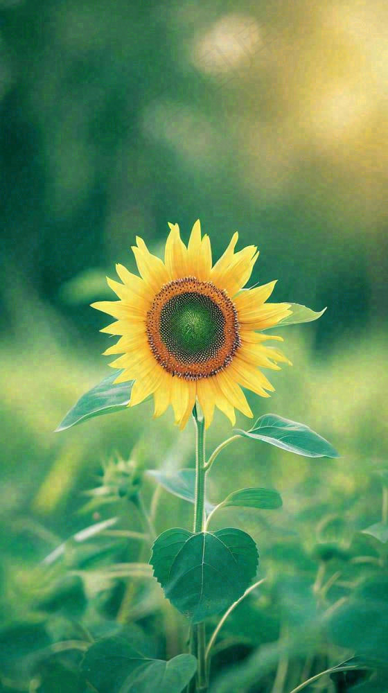 阳光下向日葵特写夏至夏天摄影图