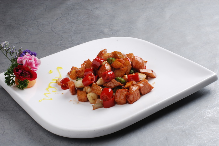 CXC04158烧汁杏鲍菇炒松板肉48例