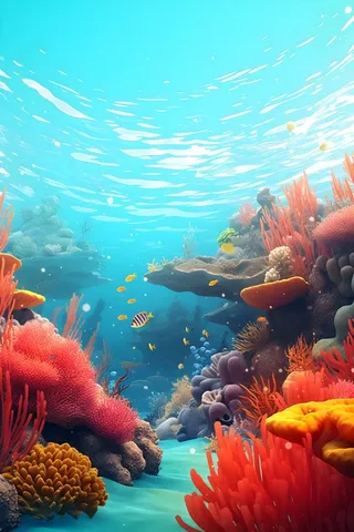 海洋生物海面阳光