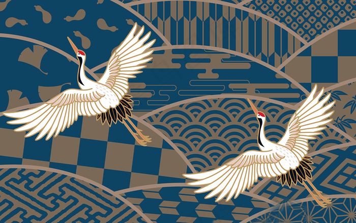 中国风古风国潮祥云旭日背景