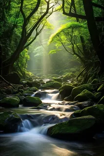 热带雨林丛林大自然风光摄影图