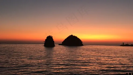 海上日落景色摄影图片 海上日落景色摄影图片