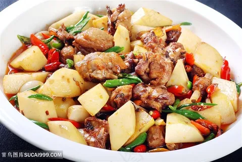 蓝天仔鹅中华美食摄影图 蓝天仔鹅中华美食摄影图