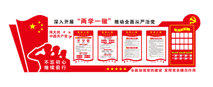 A284-党建文化墙CDR格式cdr矢量模版下载