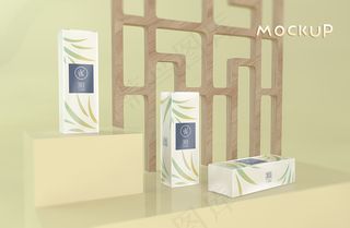 唯美国潮风中式手机盒智能贴图样机