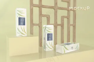 唯美国潮风中式手机盒智能贴图样机