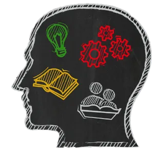 人头卡通大脑简笔素描少儿兴趣班