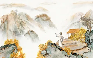 重阳节风景插画