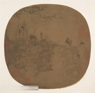 宋 李嵩 货郎图（最大图）26.4x26.7cm 大都会博物馆
