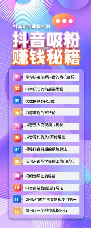 时尚运营互联网教育课程培训新媒体手机营销长图海报UI界面设计模板素材