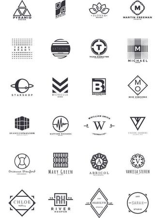 手绘标志LOGO素材