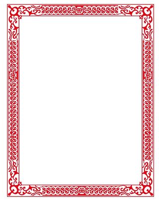 矢量花纹边框