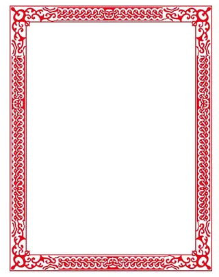 矢量花纹边框