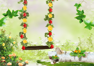 美丽花卉背景风景