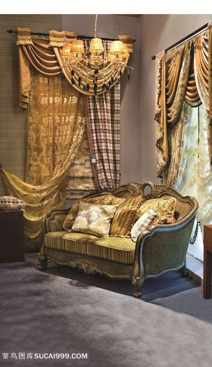 华丽复古的室内沙发