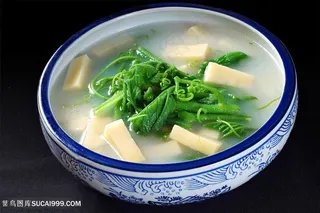 米豆腐南瓜尖中华美食摄影图