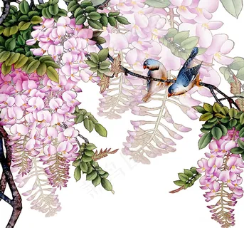 花鸟树枝高清油画装饰画 花鸟树枝高清油画装饰画