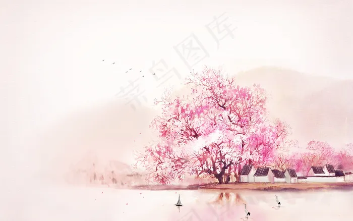 浪漫墨梅高清图片