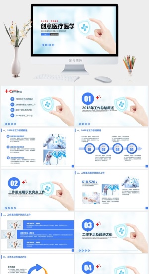 医疗医学卫生保健PPT模板预览图