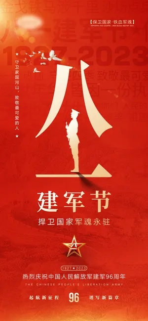 庆祝81活动 建军节 海报 展架