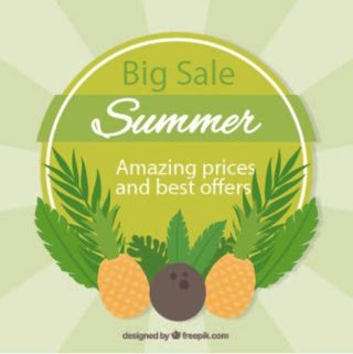 免抠菠萝椰子促销标签