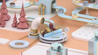 圣诞节3D立体工厂