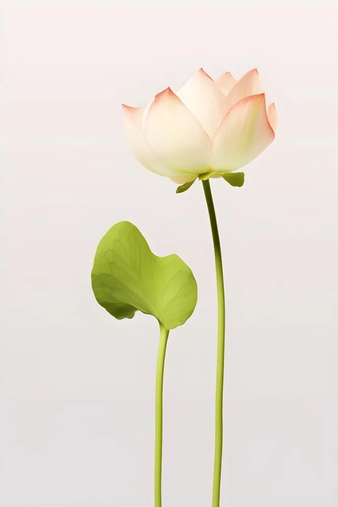 荷叶白色简约背景(2400x3600)