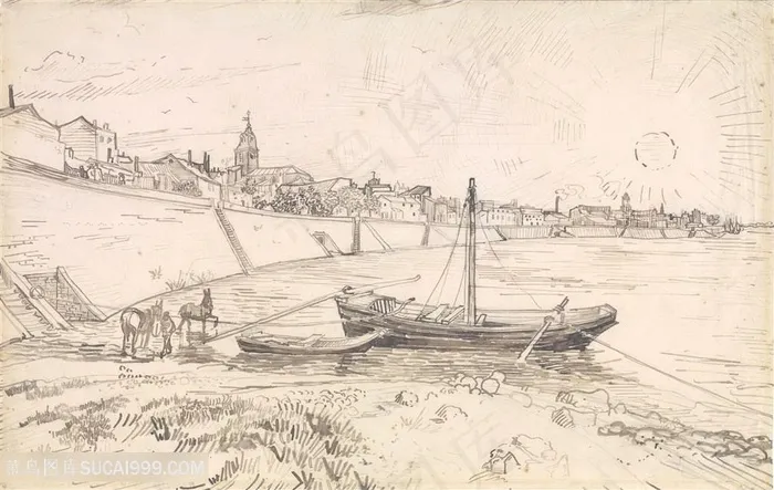 阿尔勒和罗纳的景色