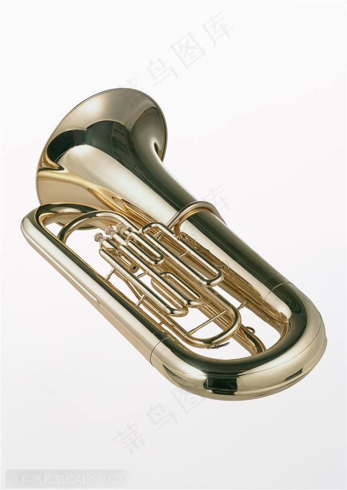 乐器-斜着摆放着的大号特写