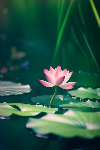 绿色清爽荷花节气背景