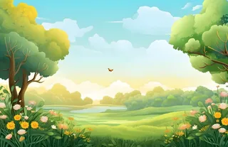 绿色清新户外草地背景