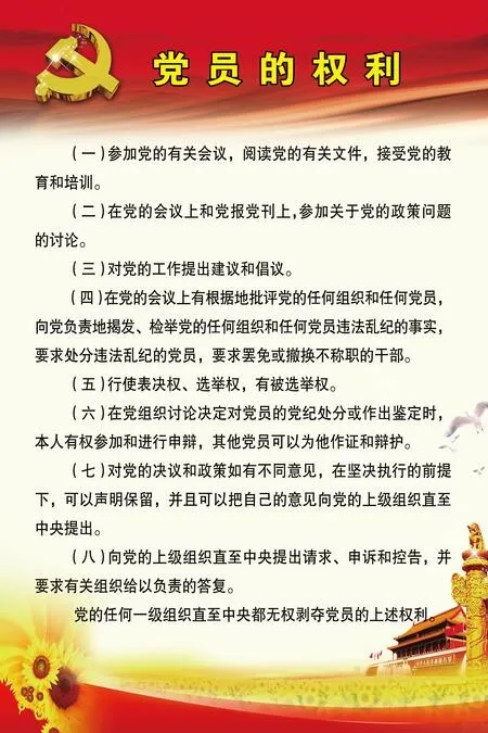 党员的权利psd模版下载