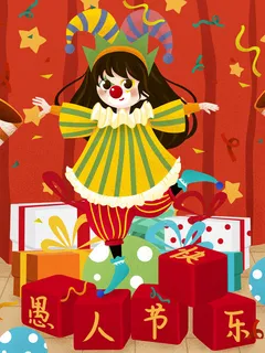 愚人节马戏团小丑搞怪搞笑卡通手绘插图插画海报PSD素材 愚人节马戏团小丑搞怪搞笑卡通手绘插图插画海报PSD素材