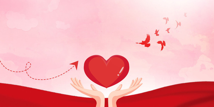 红色公益爱心慈善活动宣传海报展板背景图片PSD分层设计素材模板