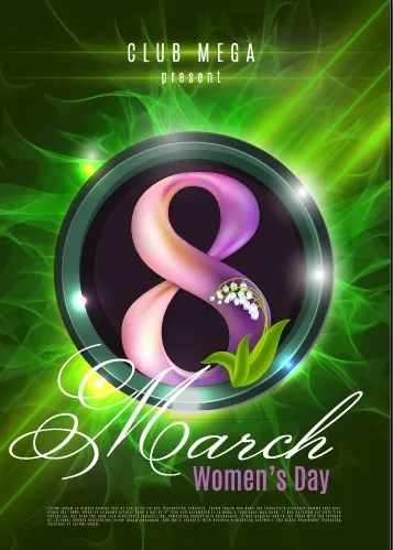 三八妇女节女神节贺卡素材eps,ai矢量模版下载