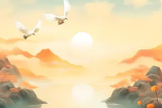 中国风意境传统背景